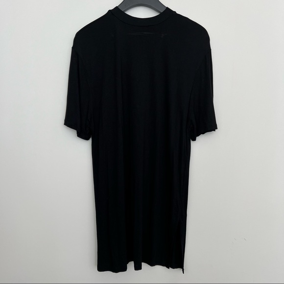 ZARA Black Mock Neck Long Tee - Picture 3 of 5